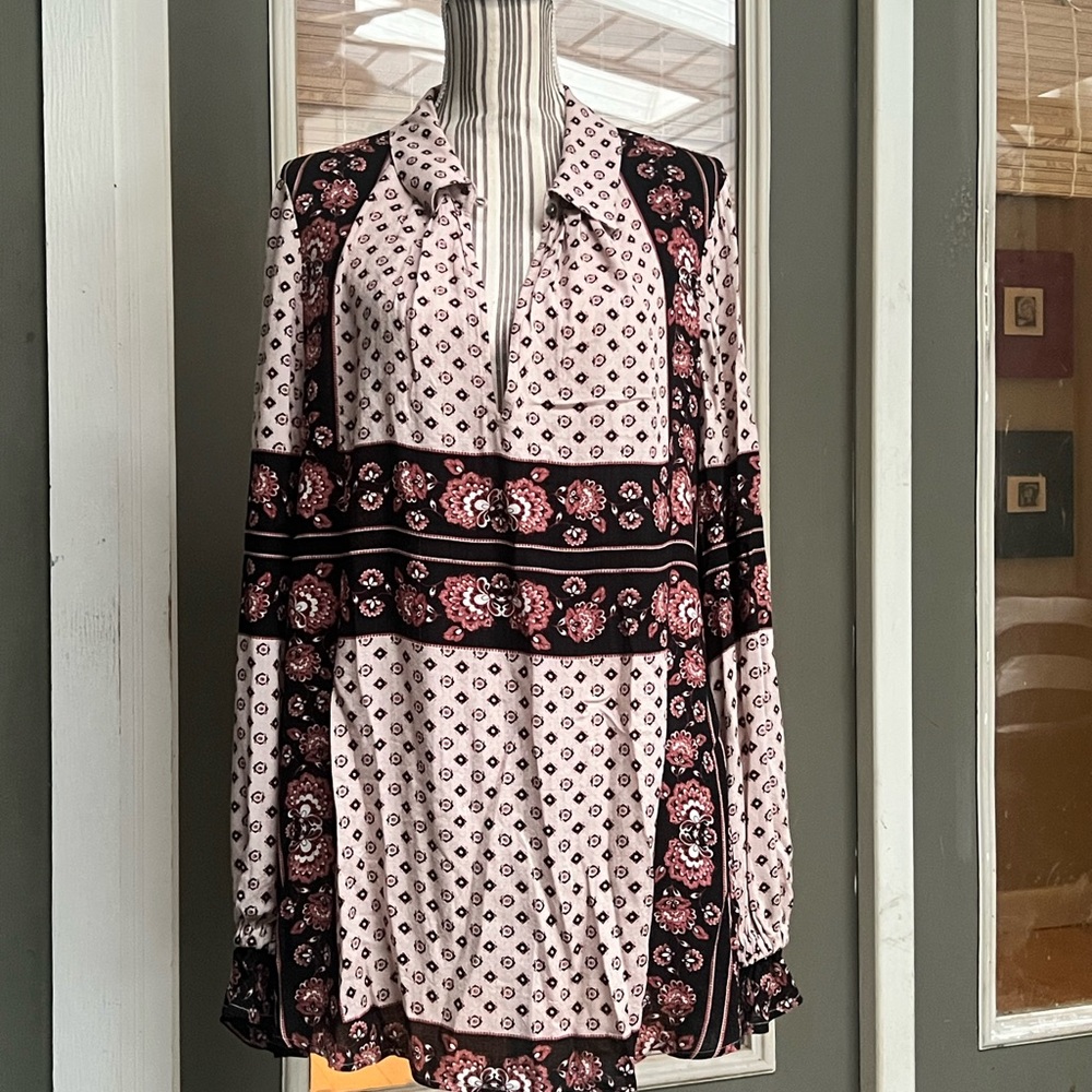 Free People Floral Patterned Blouse